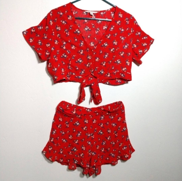 American Eagle Outfitters Tops - Red AE Two Piece Set
